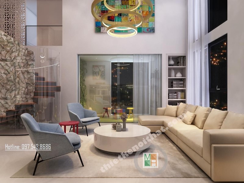 thiết kế nội thất căn hộ Duplex